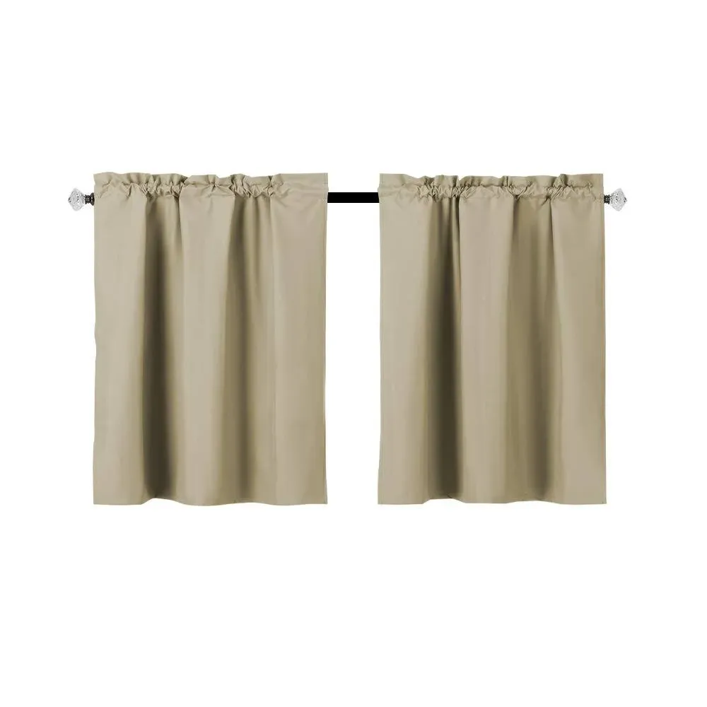 Easy Home Blackout Tier Curtain for Kitchen,Bathroom, Living Room, Thermal ...