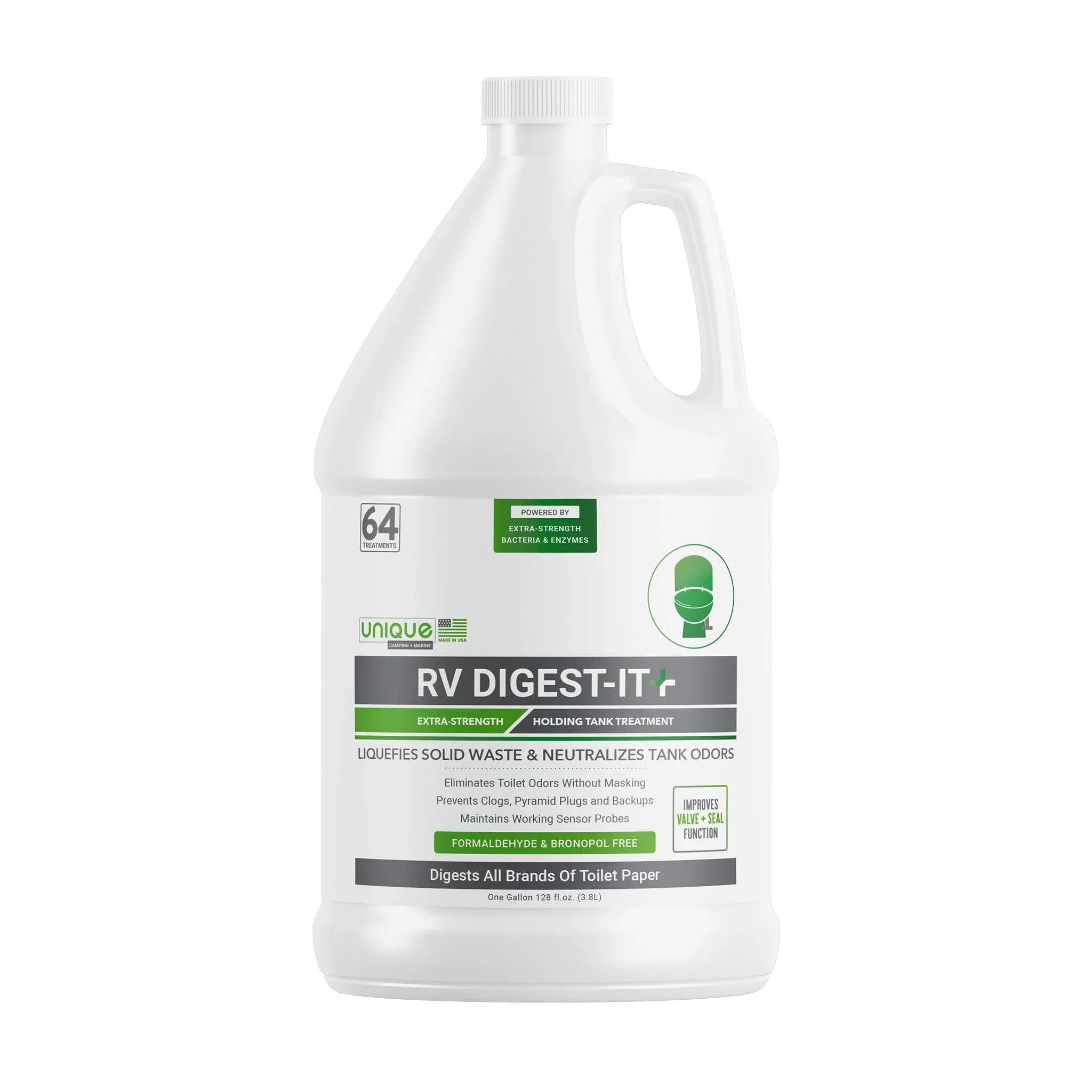 Unique RV Digest-It Plus Extra-Strength Holding Tank Treatment 128 oz.