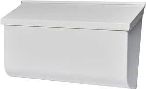 Gibraltar Mailboxes Woodlands Medium Capacity Galvanized Steel White, Wall-Mount Mailbox, L4009WW0