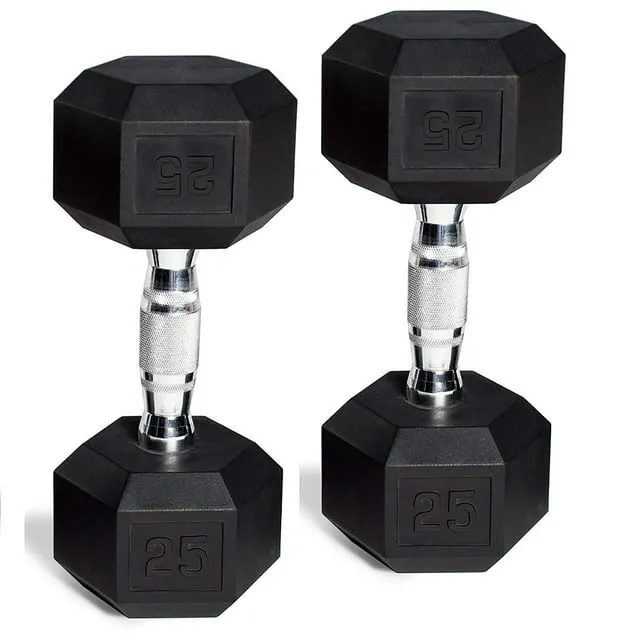 Power Systems Rubber Hex Dumbbell Pairs