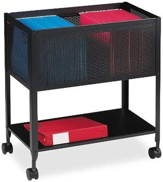 Lorell Mesh Rolling File Cart