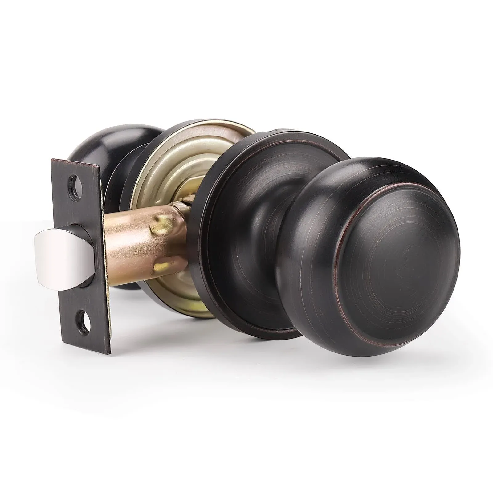 Probrico Colonial Style Door Knobs Door Locks (Passage, Oil Rubbed Bronze)