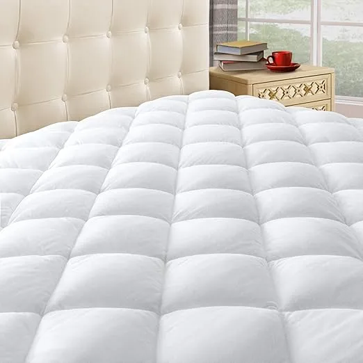 Queen Quilted Mattress Pad Cover with Deep Pocket (8&#034;-21&#034;), Cooling Soft Pillowt