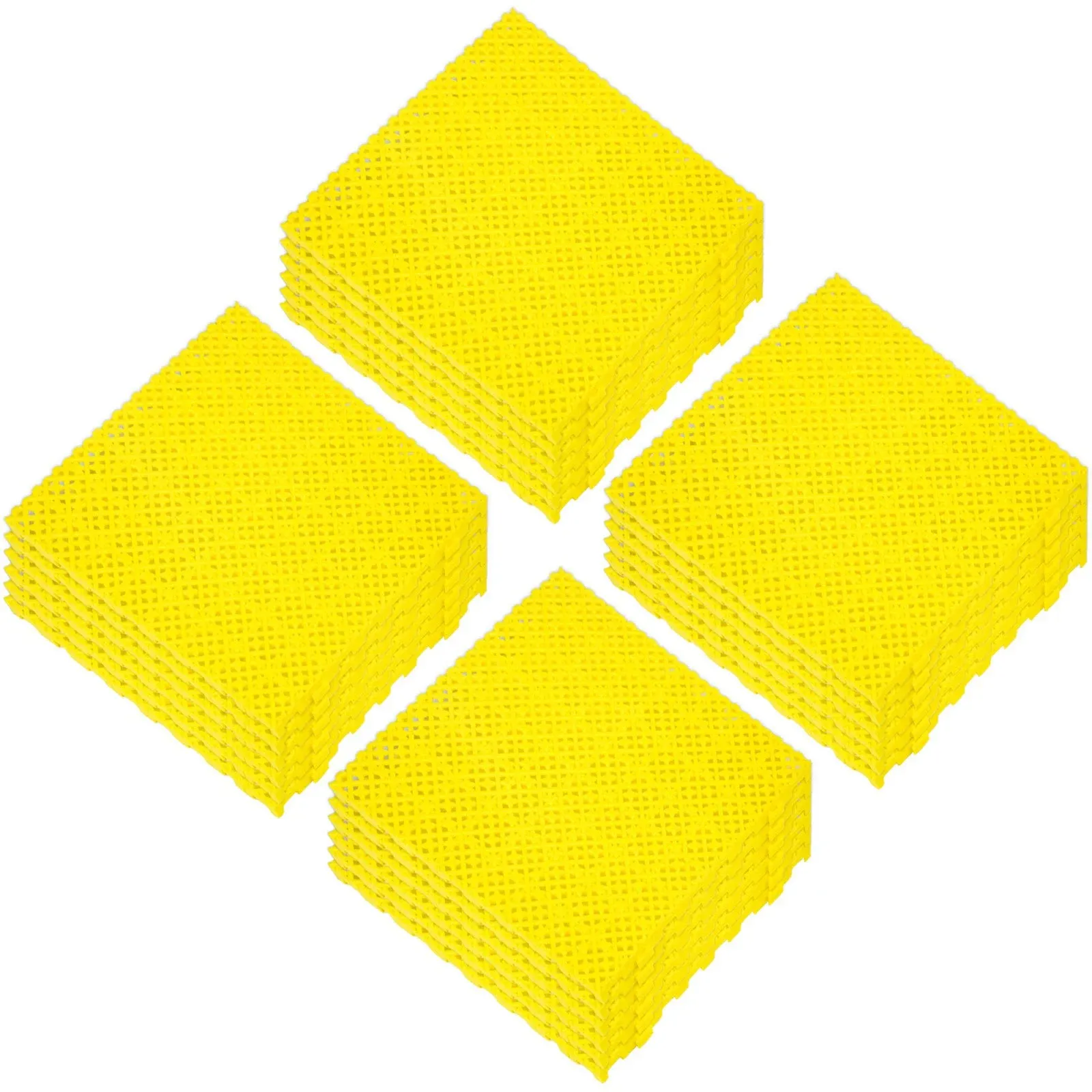 VEVOR Rubber Tiles Interlockinggarage Floor Tiles11.8x11.8x0.5 inch 25 Pcs Deck ...