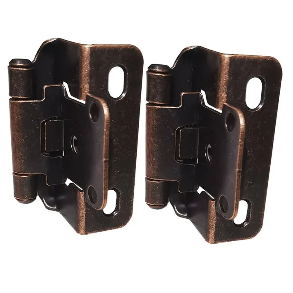 Cabinet Hinge Cabinet Body Spring Hinge Cabinet Door Hinge Part Warped 1/2 inch Embedded self Closing Hinge 4 Pack Oil Rubbed Bronze