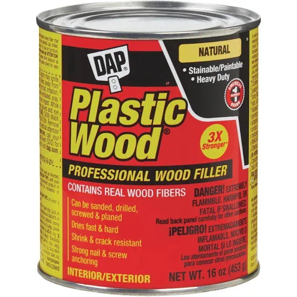 Dap 21506 Plastic Wood Filler, 16-Ounce