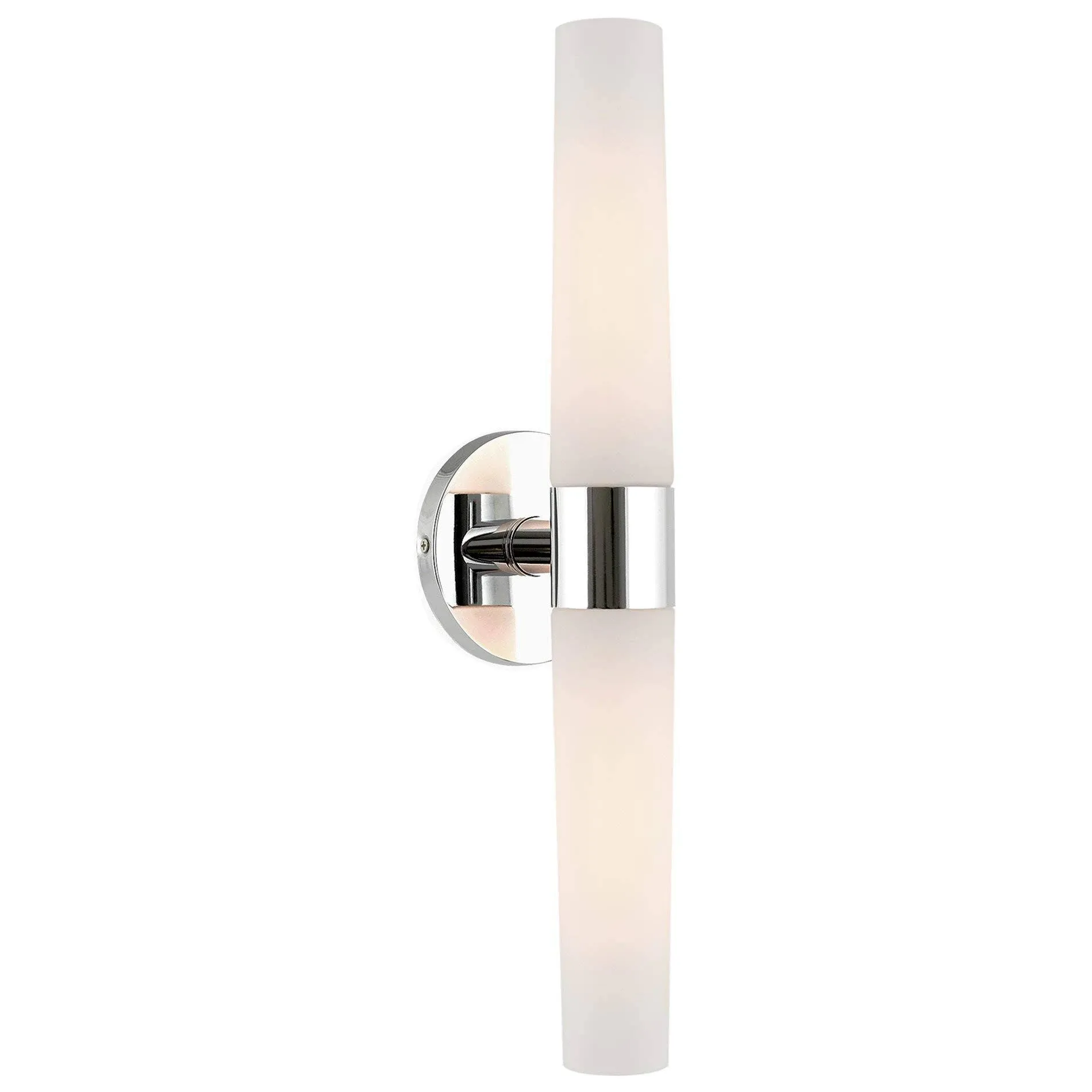 Kira Home Duo 21" Modern Wall Sconce with Frosted Opal Glass Shades for Bathroom/Vanity, Brushed Nickel Finish