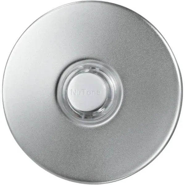 Nutone PB41LSN Lighted Satin Nickel Round Stucco Pushbutton