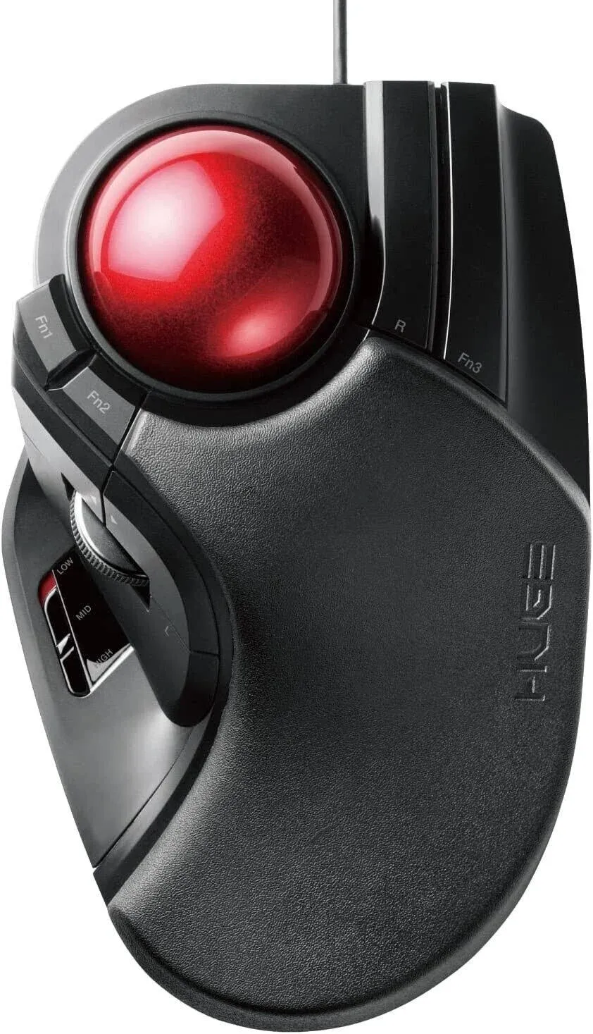 ELECOM Trackball Mouse Wired Large Ball 8-buttons Tilt Function Black M-HT1URBK