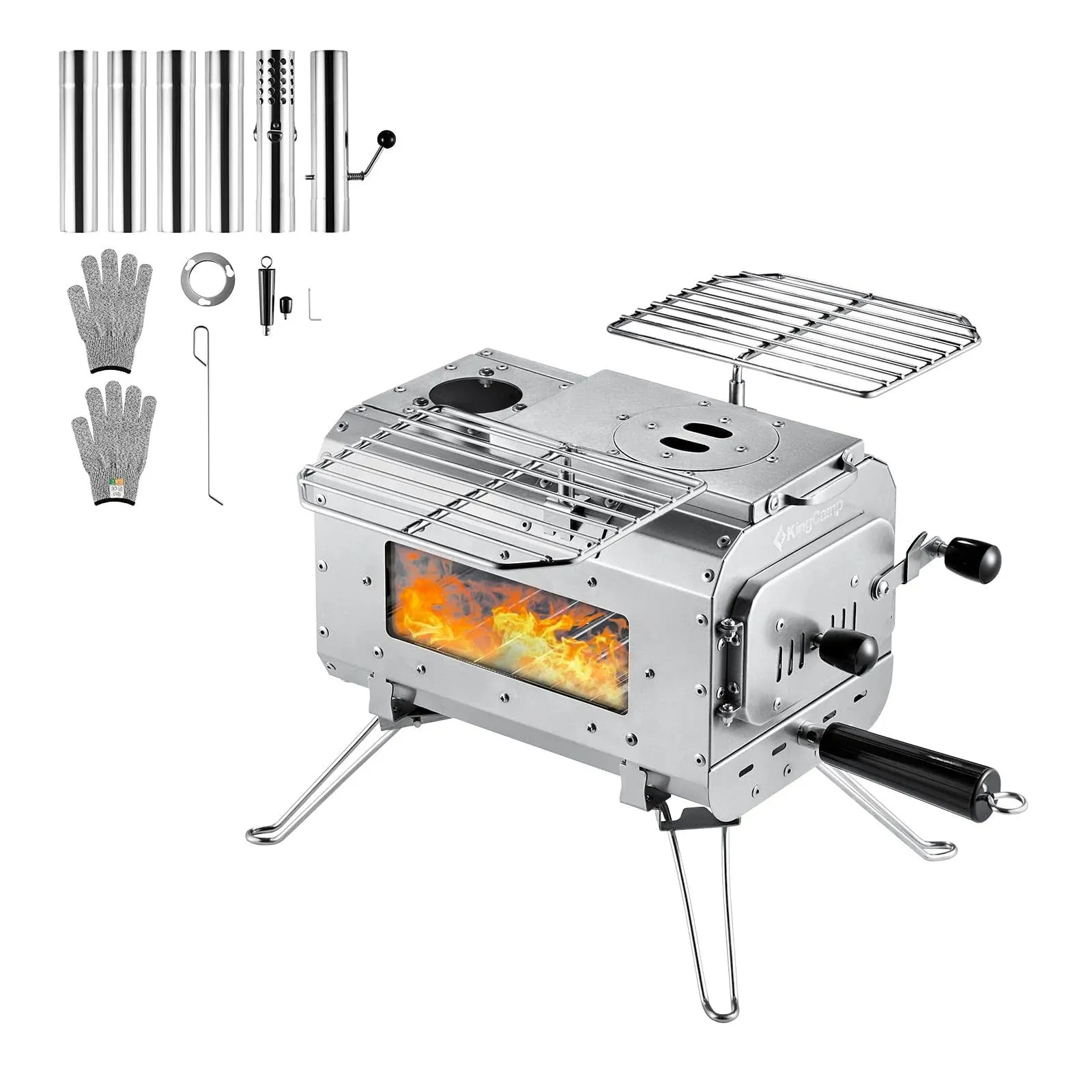 KingCamp Surefire Stove Stainless Steel Frame Hot Tent Stove