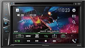 Pioneer AVH-120BT 6.2 Inch Double Din DVD/MP3/CD Player with Touchscreen Bluetooth.