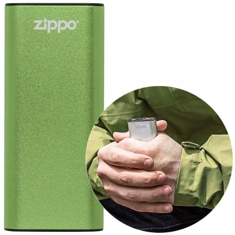 Zippo ZIP-40574 HeatBank 3 Rechargeable Hand Warmer Green