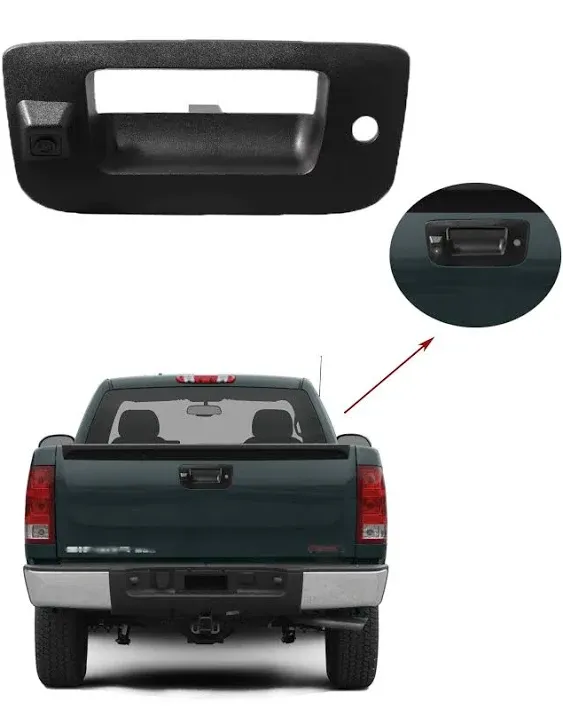 Red Wolf Tailgate Handle Reverse Backup Camera