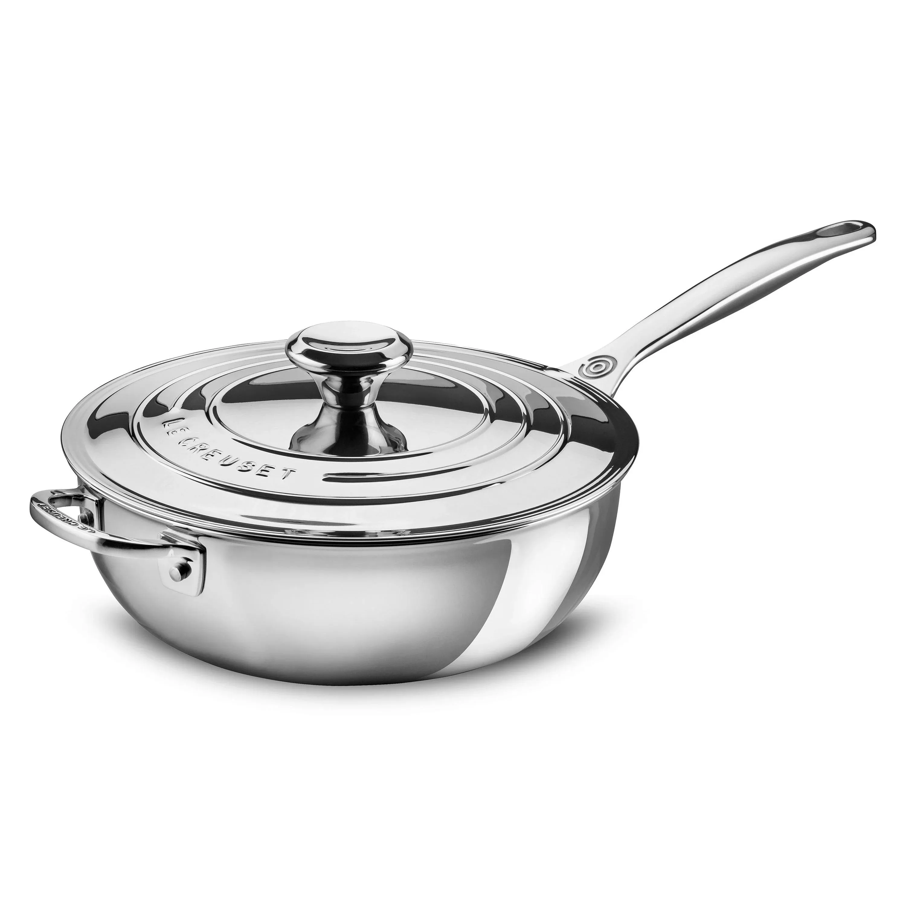 Le Creuset 3.5 qt. Stainless Steel Saucier Pan with Lid