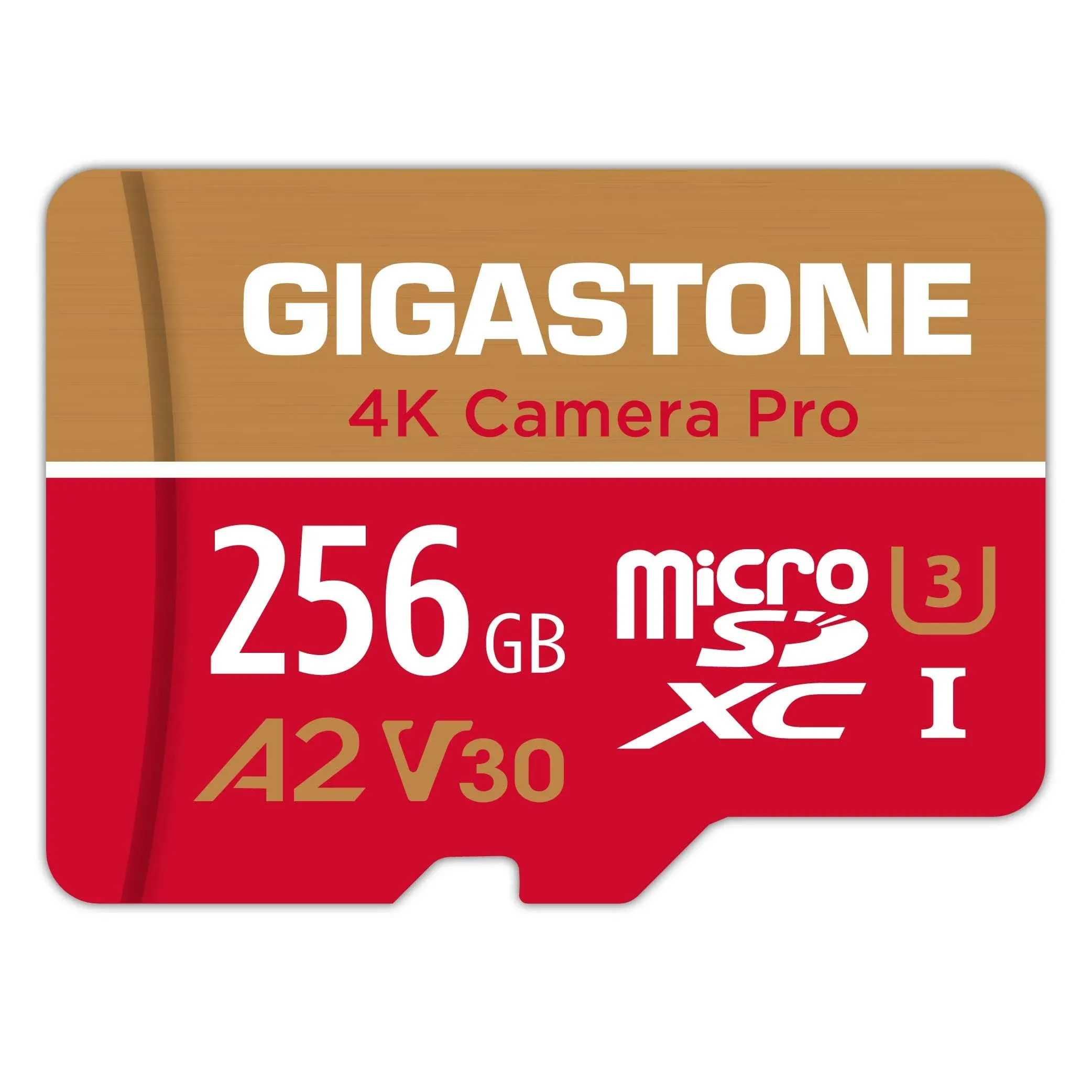 5 Years Warranty Gigastone 256Gb Micro Sd Card A2 V30 Ultra Hd 4K Video Record