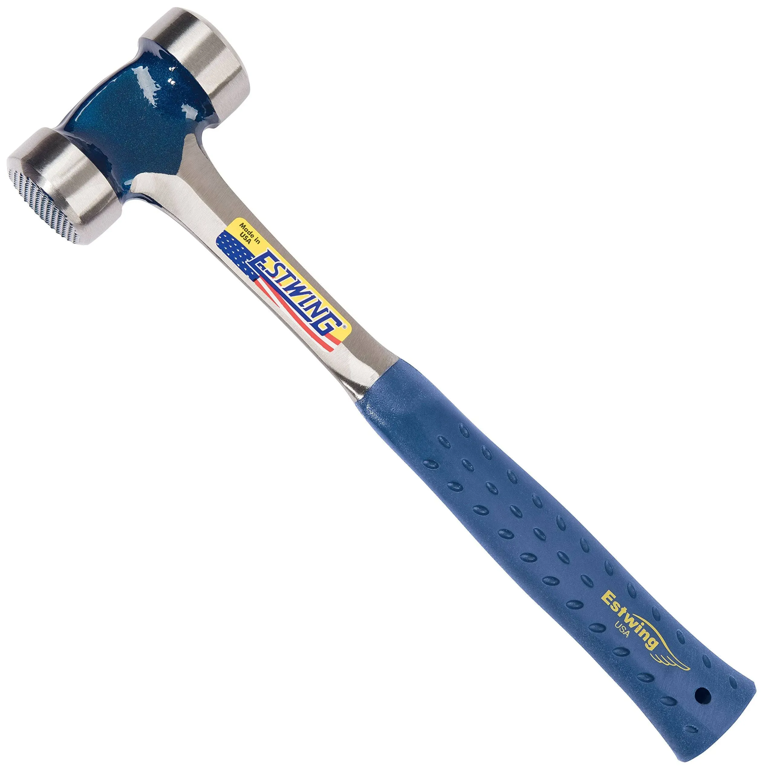 ESTWING Lineman's Hammer - 40 oz Electrical Utility Tool with Smooth/Milled Face & Shock Reduction Grip - E3-40LM