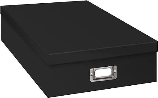 Pioneer Jumbo Scrapbook Storage Box, Black, 14.75 Inch x 13 Inch x 3.75 Inch