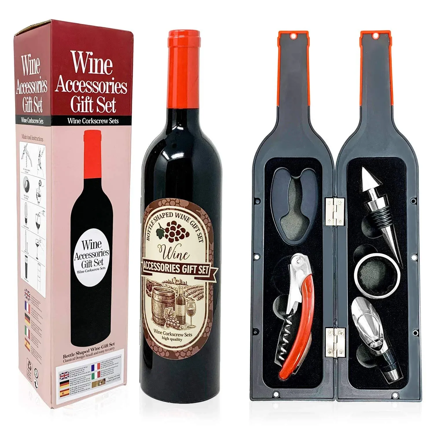 Wine Opener Set by AceProd Wine Corkscrew Opener Gift Set