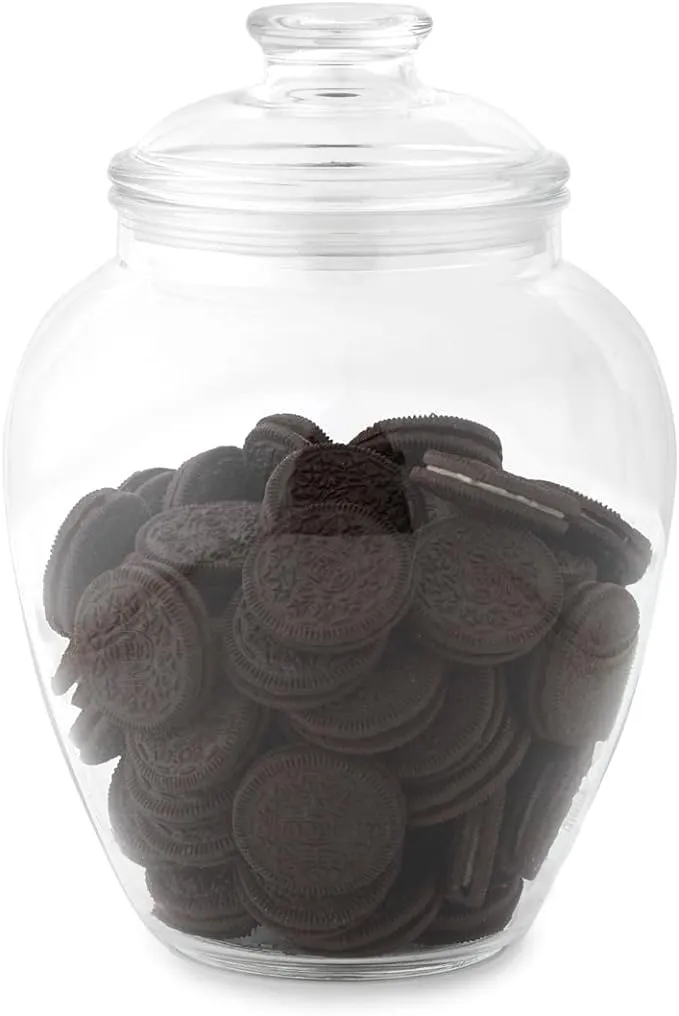 140-Ounce Acrylic Cookie Jar with Lid | Apothecary Jar | BPA-Free and Shatter...