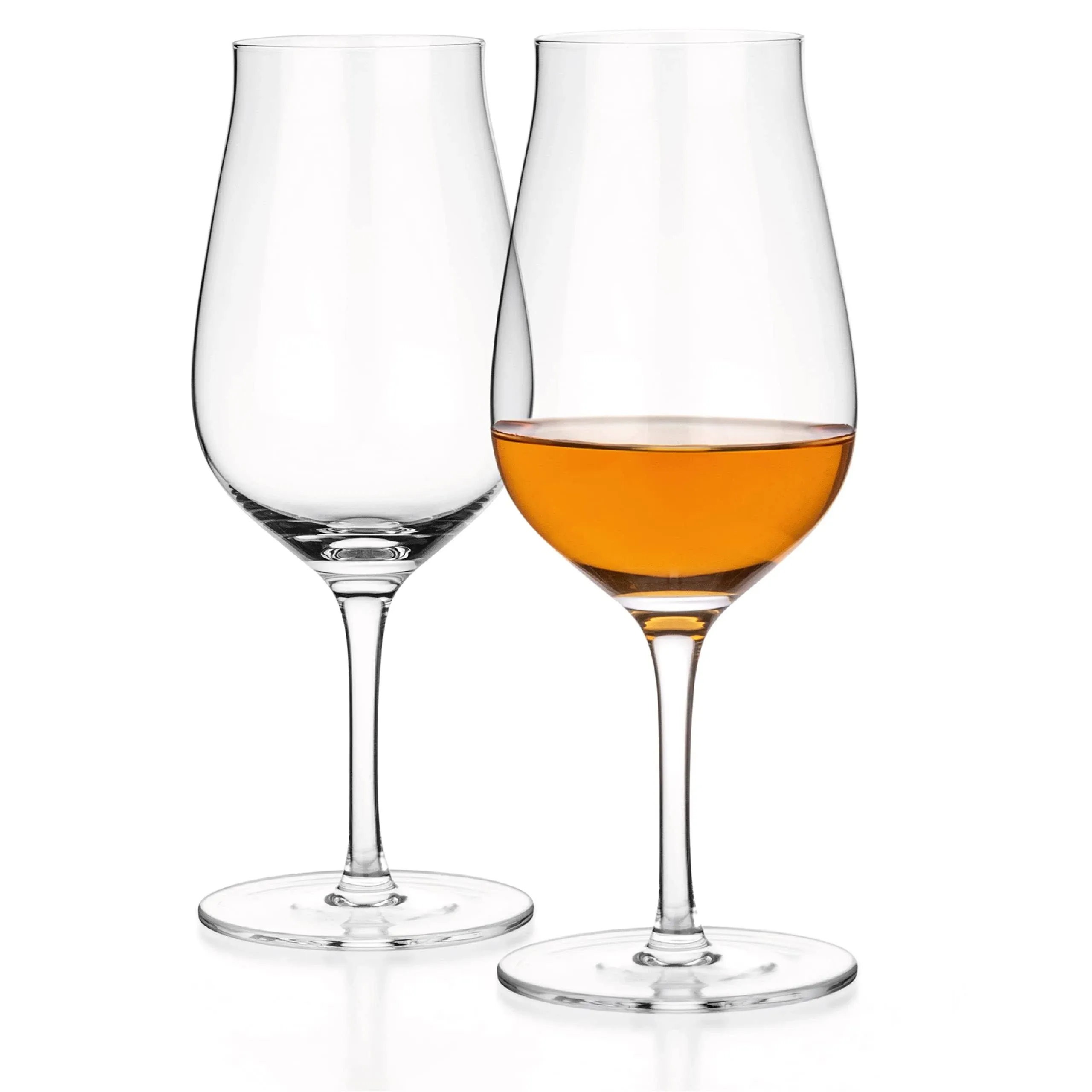 LUXBE - Bourbon, Brandy & Cognac Crystal Glasses Tulip Snifter, Set of 2 - Large Handcrafted LeadFree Glass - Great for Spirits Drinks - Whiskey Scotch - 10oz/300ml