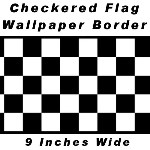 Checkered Flag Wallpaper Border-9 Inch