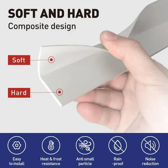 FOSLUOC Garage Door Seal Top and Sides Seal Strip