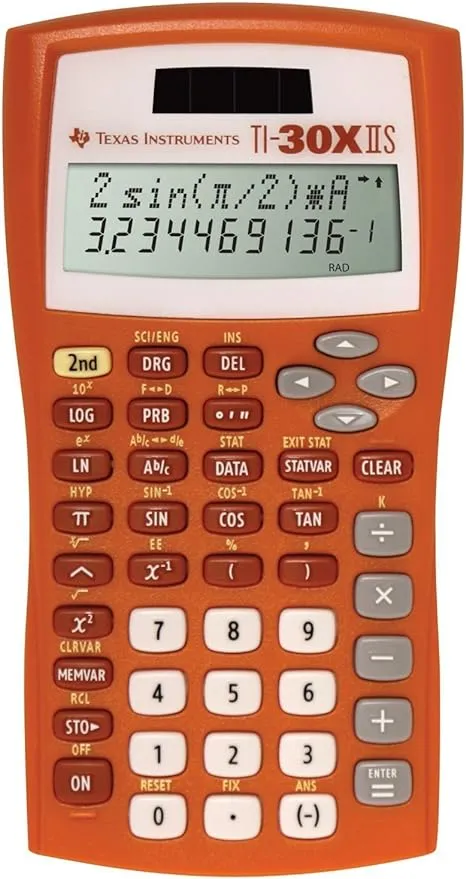 Texas Instruments 30XIIS Scientific/Math Calculator - Orange