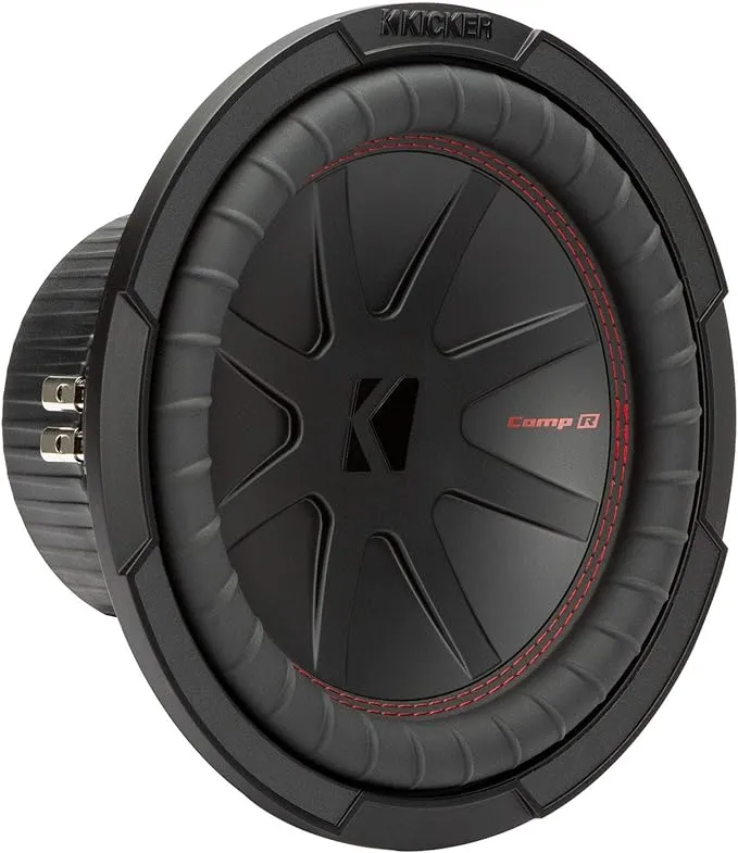 KICKER 48CWR104 CompR 10"(25cm) Subwoofer, DVC, 4-ohm, 400 Watts RMS, 800 Watts Peak, RoHS Compliant