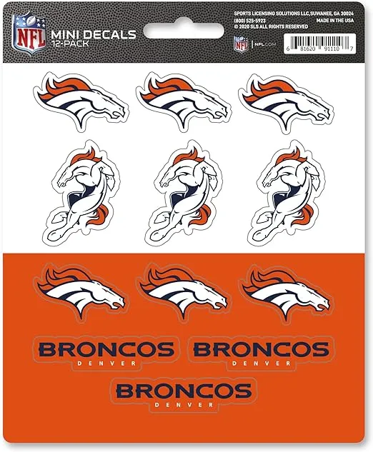 FANMATS NFL unisex-teen NFL Mini Decal 12-E2pk