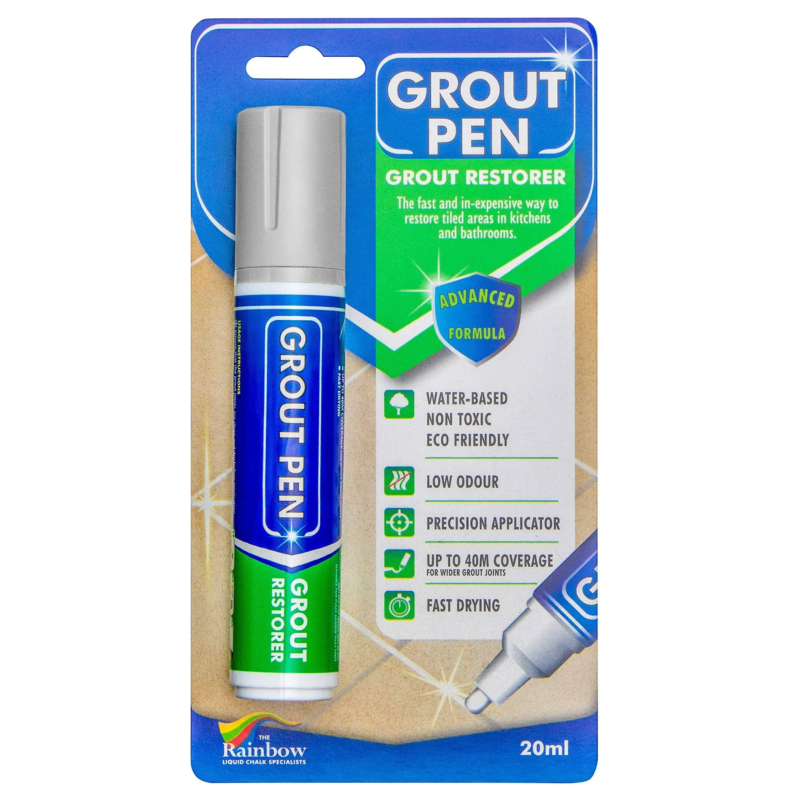 Grout Pen Large Light Grey Ideal