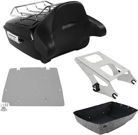 2 UP Tour Pak Mounting Luggage Rack For Harley Street Glide Road King 2014-2023