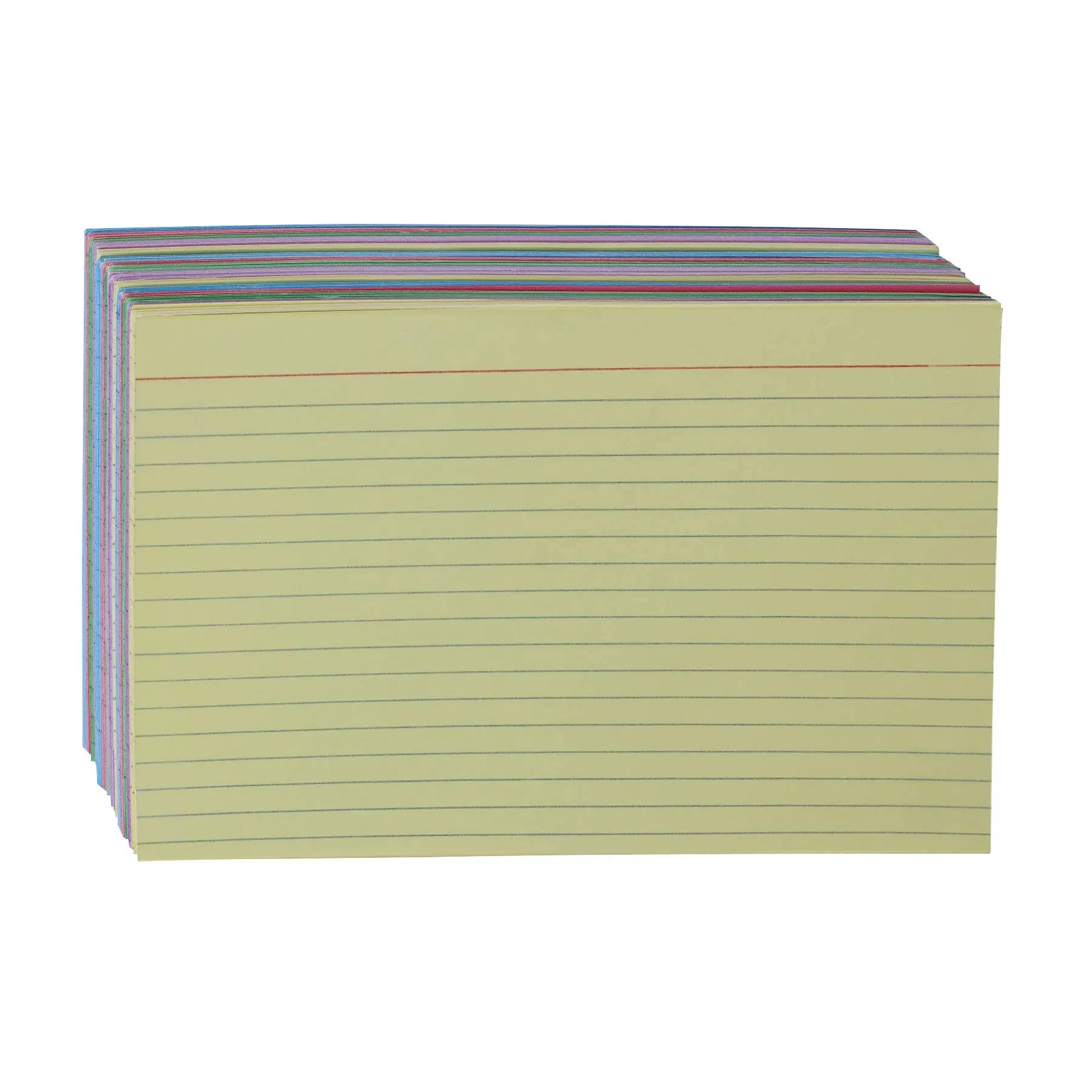 Ruled Color Index Cards, 300 Count/Cards, Assorted, 5&#034; X 8&#034;