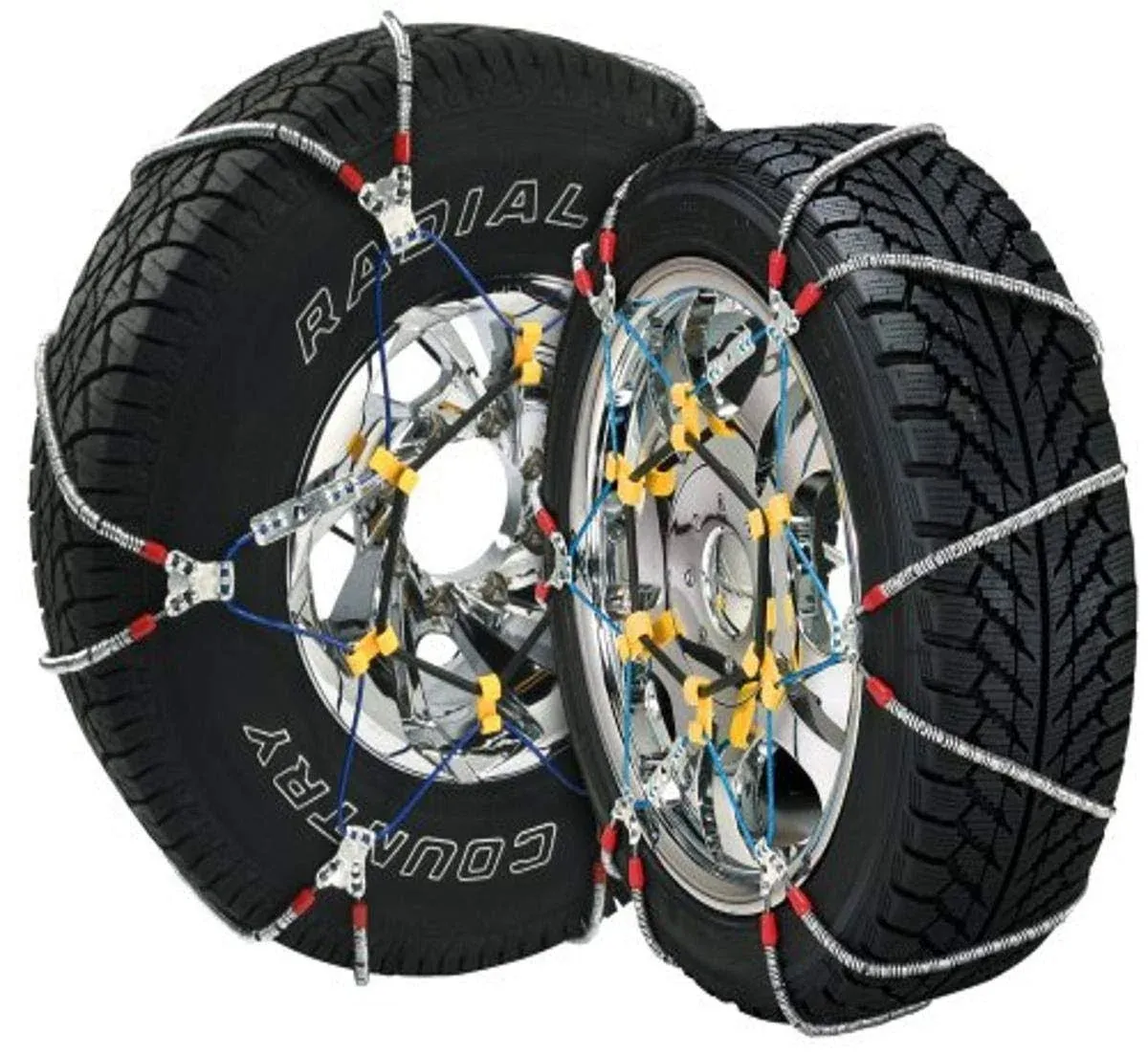 Set of 2 Snow Chains for Car SUV Pickup Trucks Car Adjustable Snow Tire Chains