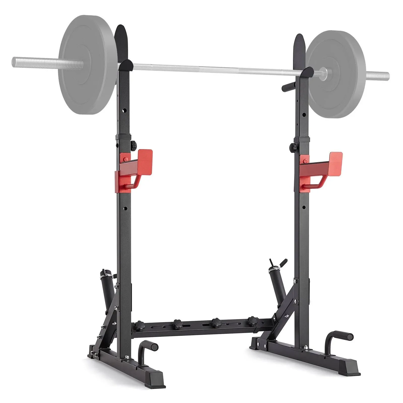 VEVOR Squat Stand Power Rack Adjustable Multi-functional Barbell Rack with Hook ...