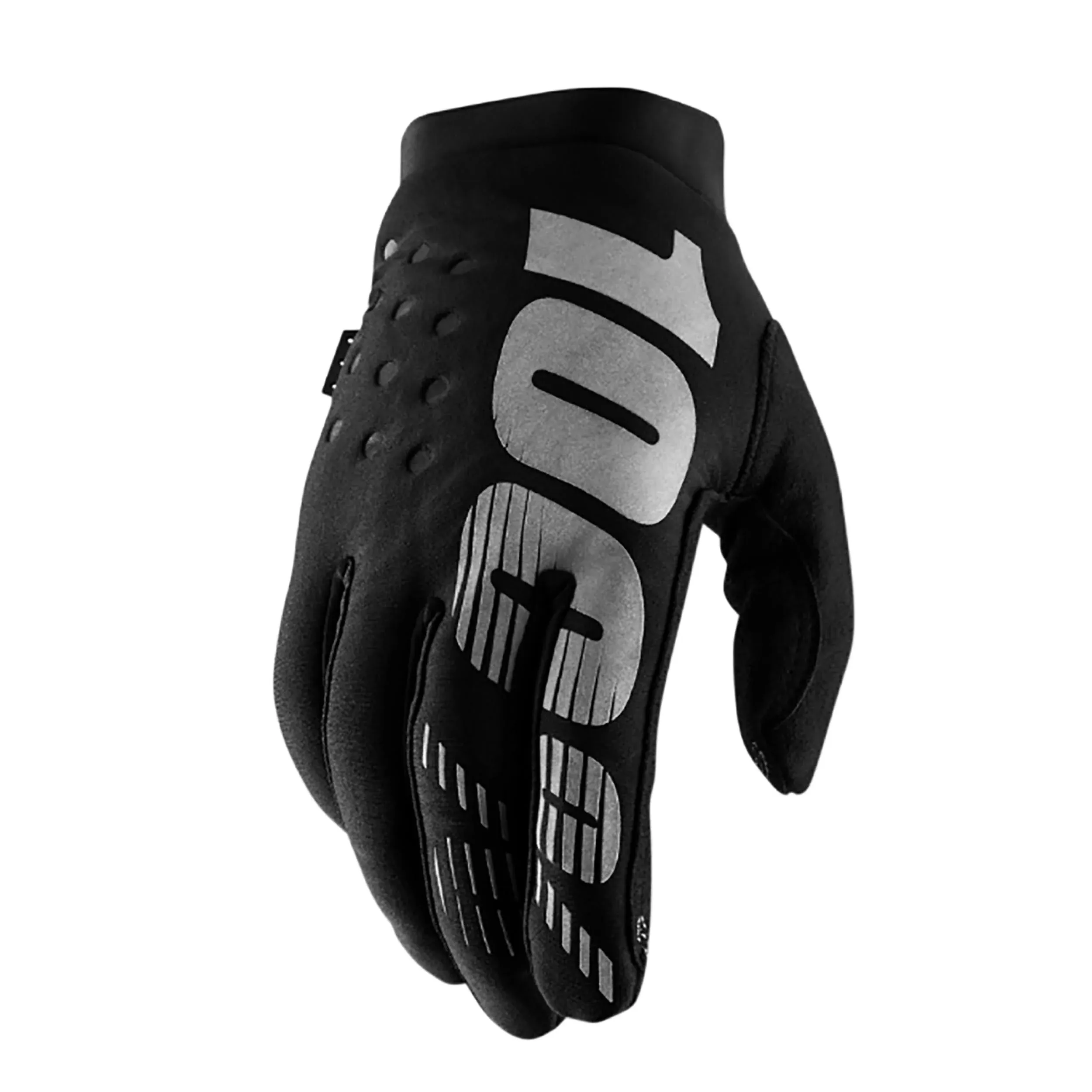 100% Brisker Gloves (Large, Black)