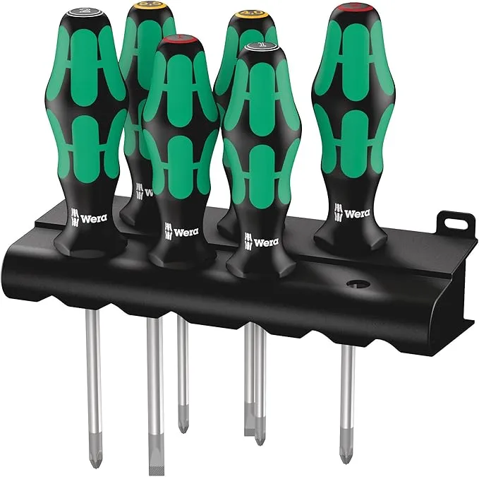 Wera Kraftform Plus Lasertip 335/350/355/6 6-Piece Professional Screwdriver Set (SL/PH/PZ)