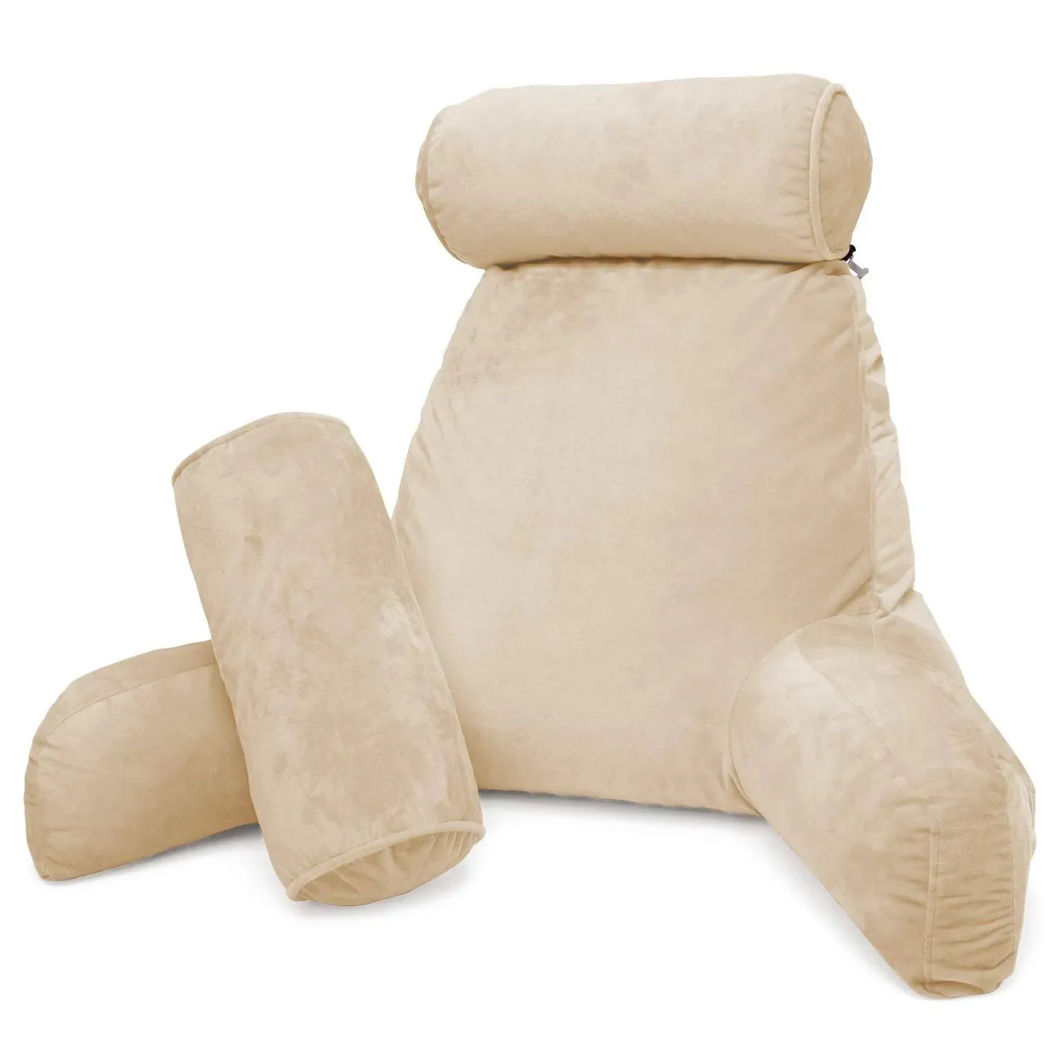 Clara Clark Reading Pillow, Back Rest Pillow for Sitting in Bed with Arms for ...