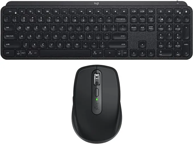 Logitech MX Anywhere 3 Compact Performance Mouse (Black) Bundle with MX Keys ...