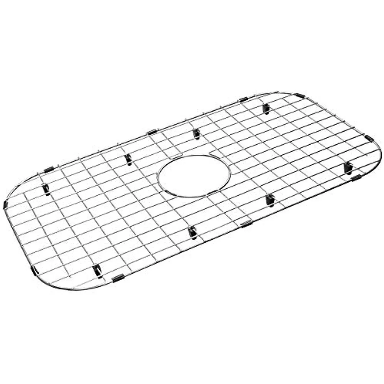 Serene Valley Sink Protector Grid 26-1/16 inch x 14-1/16 inch Centered Drain with ...