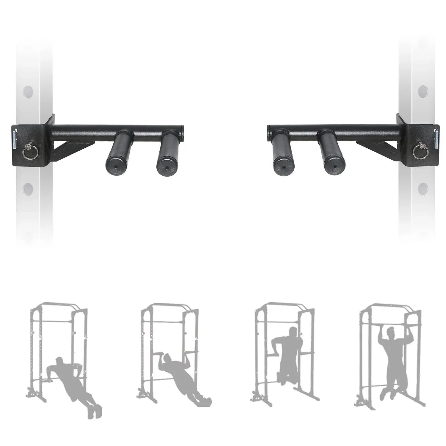 SYL Fitness Dip Bar Attachments for 2" x 2" or 3" x 3" Power Rack