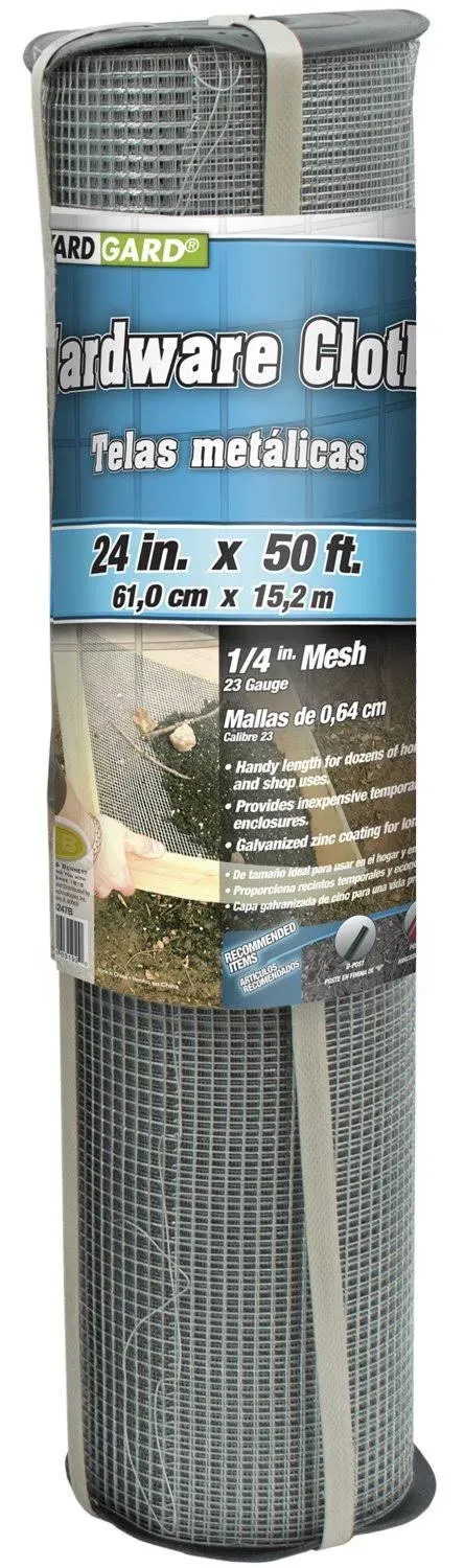 Yardgard 308247b 24-Inch x 50-Foot 1/4-Inch Galvanized Mesh Hardware Cloth