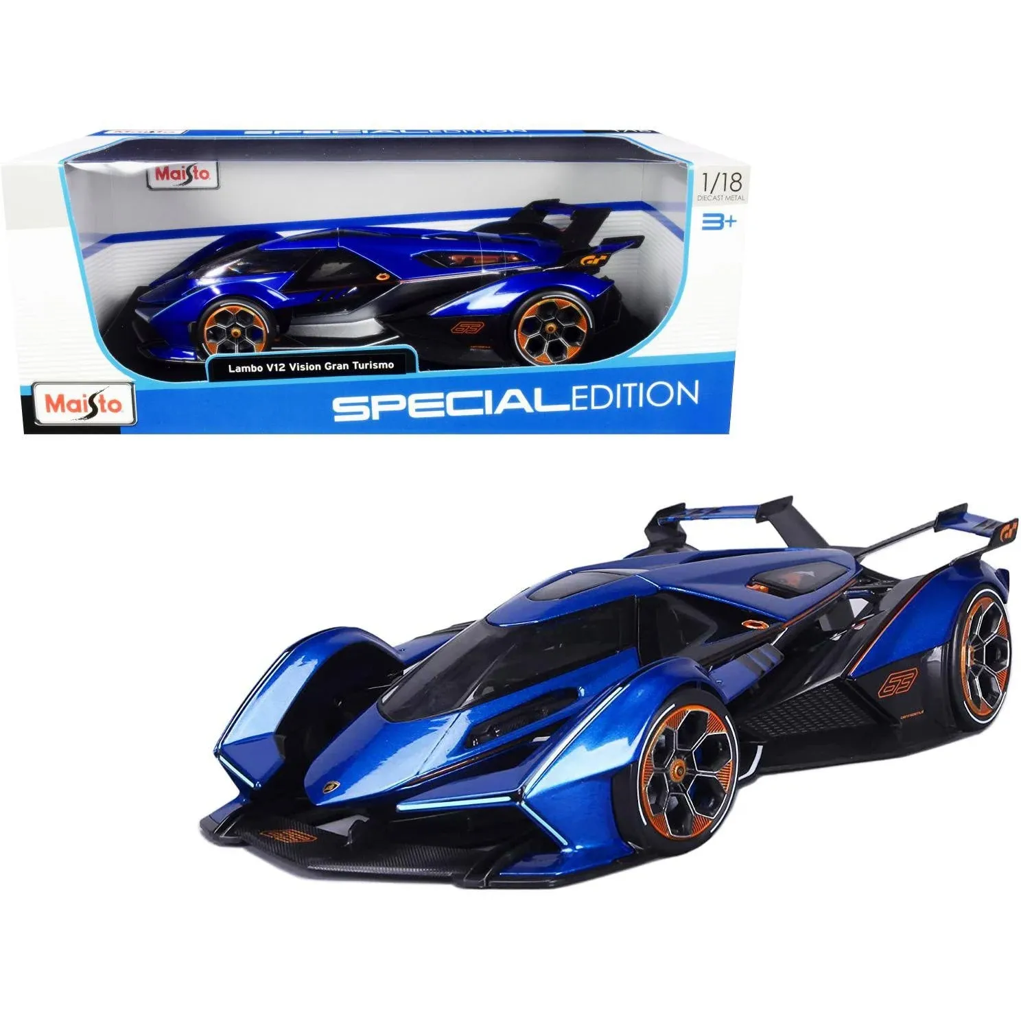 LAMBORGHINI V12 VISION GRAN TURISMO 1/18 DIECAST CAR MAISTO 31454BU