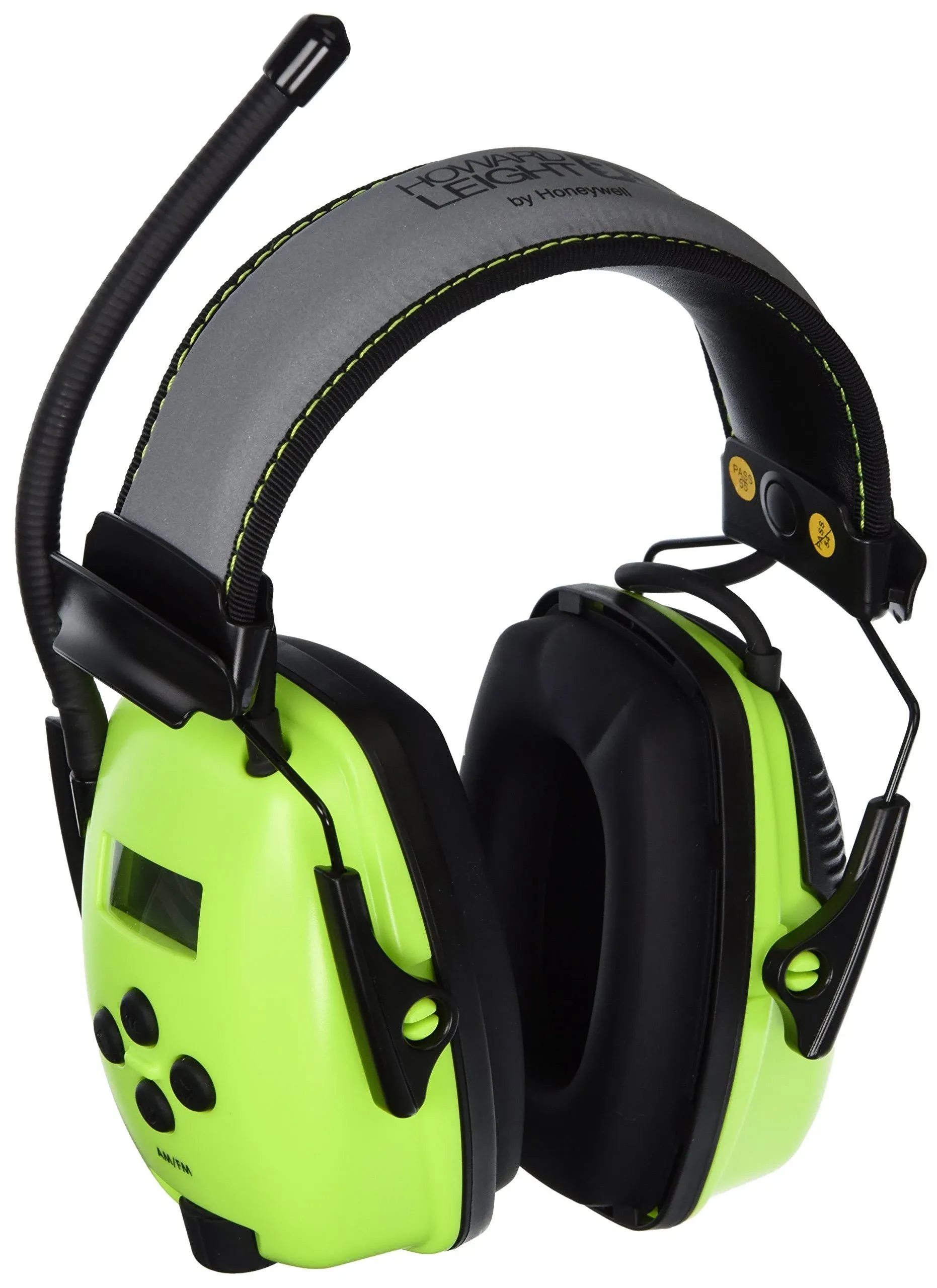 Howard Leight by Honeywell Sync Hi-Visibility Digital AM/FM Radio Earmuff (1030390),Bright Yellow/Green, Unisex