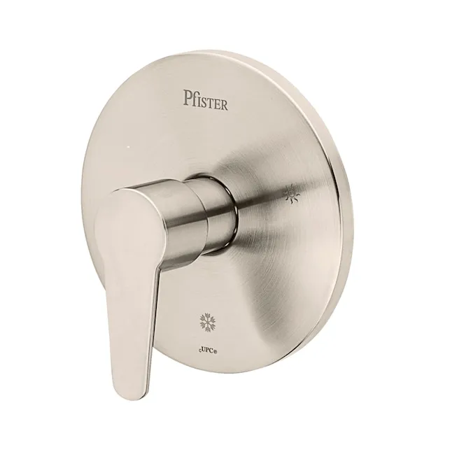 Pfister Pfirst Modern Valve Trim Only (Valve Body Sold Separately), Single Handle, 1-Hole, Brushed Nickel Finish, R89040K