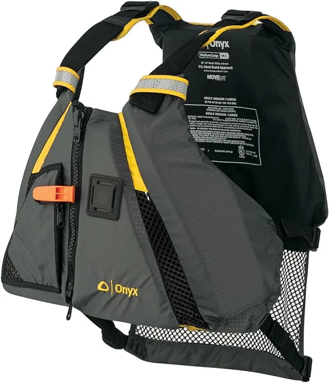 Onyx MoveVent Dynamic Paddle Sports Life Vest - M/L - Aqua 122200-505-040<wbr/>-15 ...