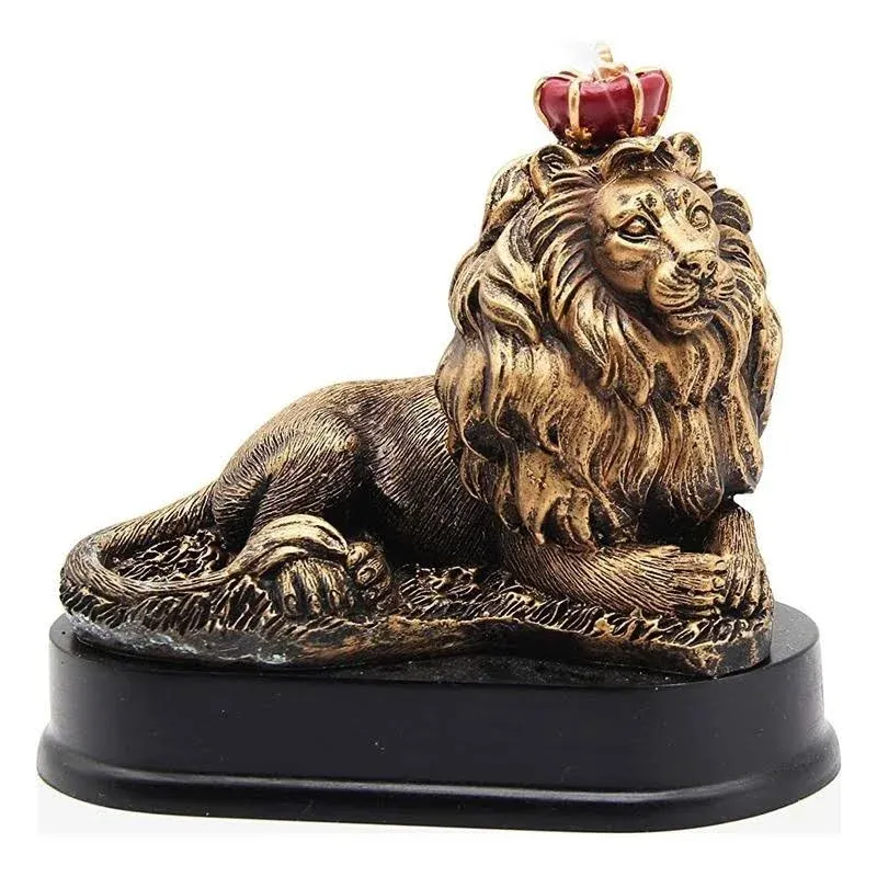 H&W Lion King Figurines Statue, 5''H Office Desk Decoration, Nordic Style Home and Study Decoration, Collectible Figurines, Best Gift for The Man