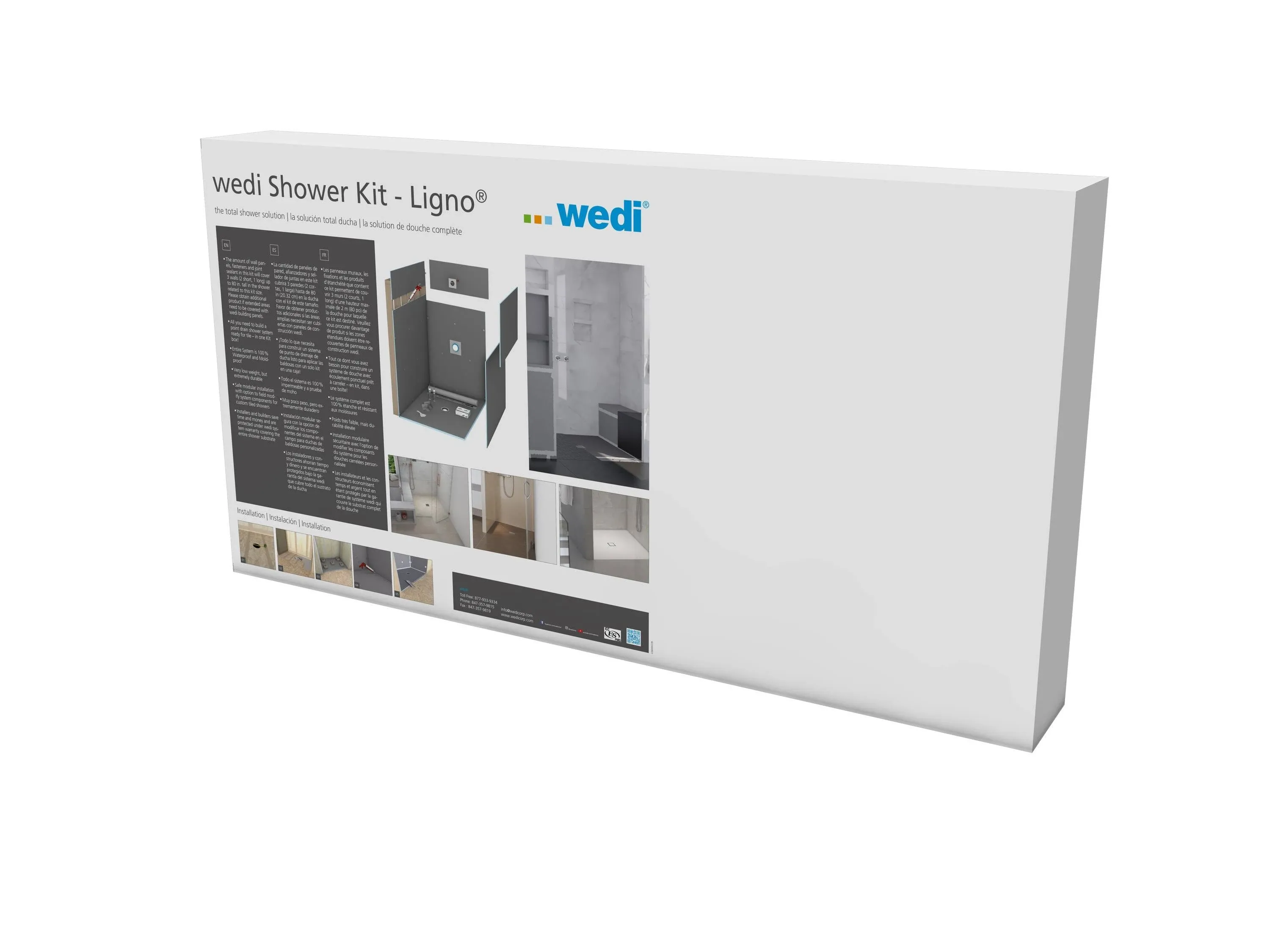 Wedi Fundo Ligno Curbless Shower Kit - 36" x 60" (US2000060)