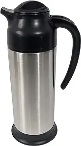 Update International SV-70 24 Oz Black and Stainless Cream ServerClear