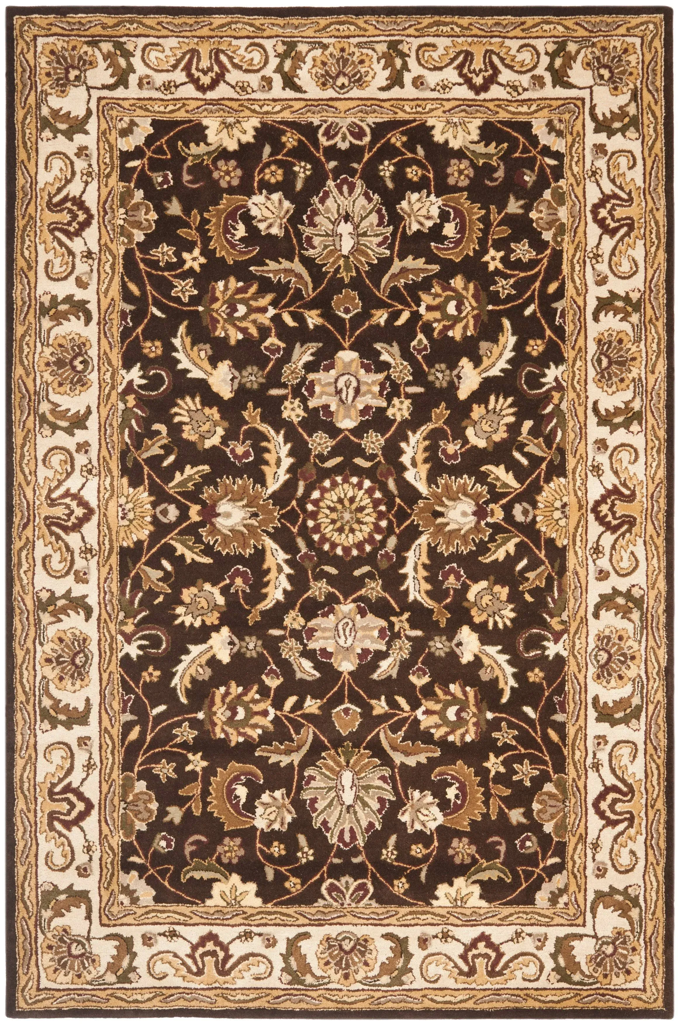 Safavieh Royalty ROY239A 2'3" x 7'0" Runner Chocolate / Beige Area Rug