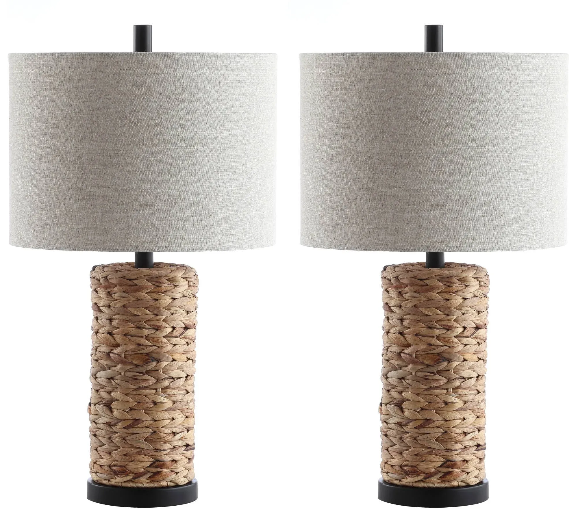 Elicia 25 in. Natural Sea Grass LED Table Lamp (Set of 2)